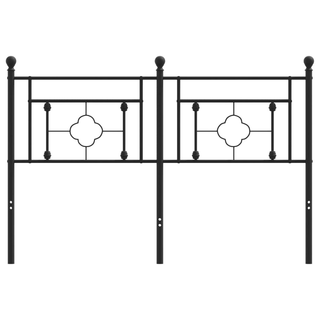 Cabeceira de metal preta 140 cm - 3