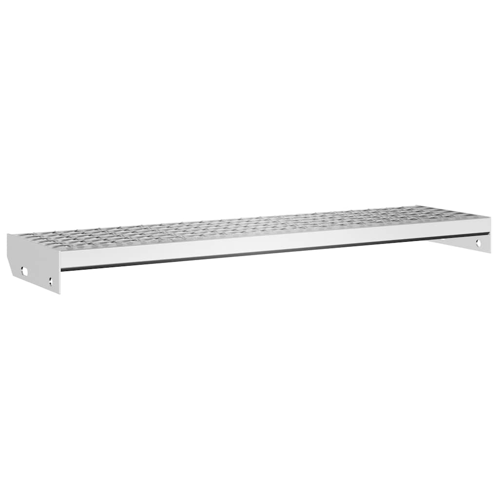 vidaXL Escalier en caillebotis 90x24x7 cm acier galvanisé - 2