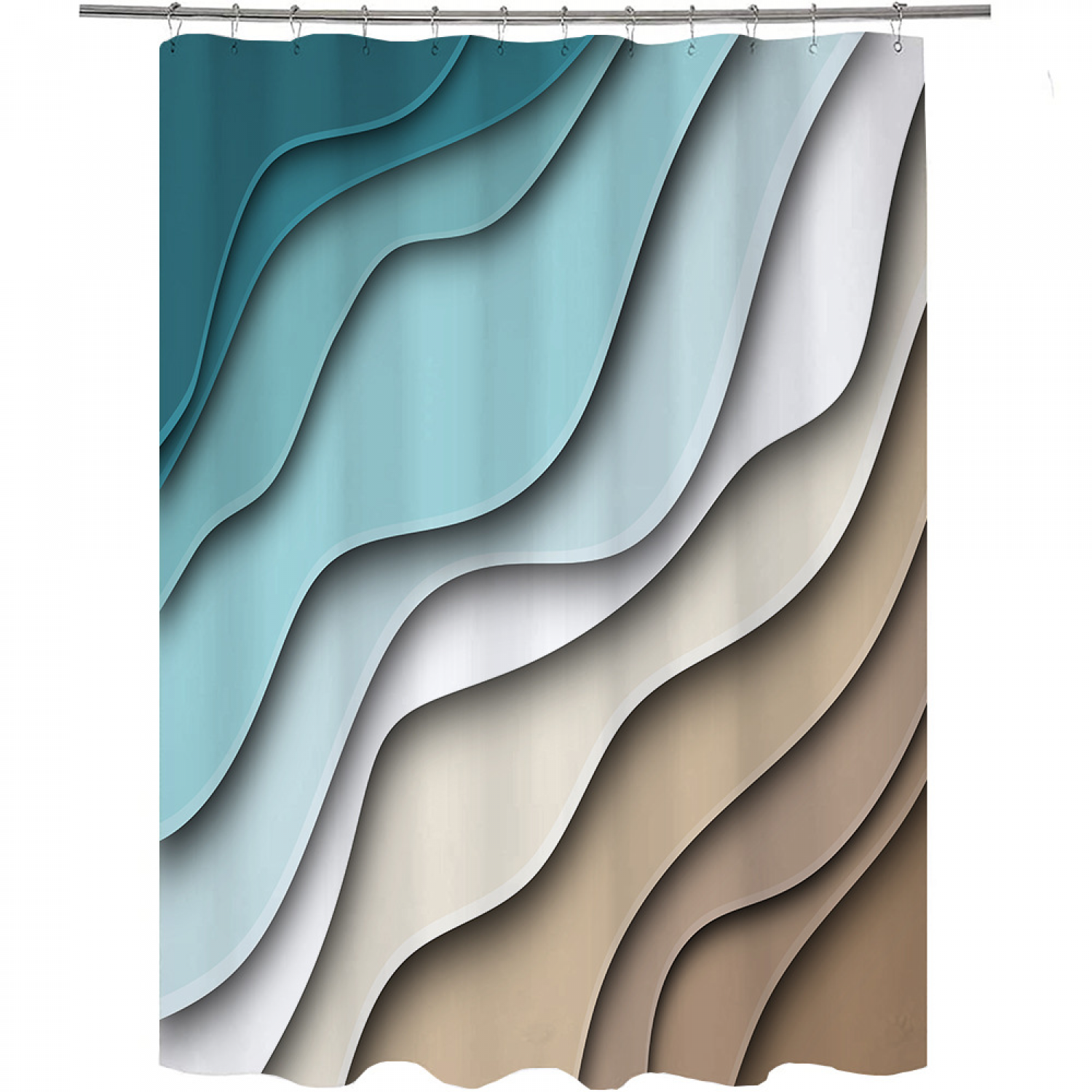 Kolorowa zasłona prysznicowa 180 cm x 200 cm