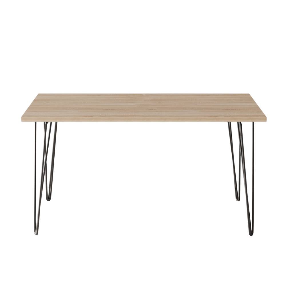 KOLM Biurko VOSS 138 x 68 cm do biura, gabinetu, pracowni Dąb Sonoma