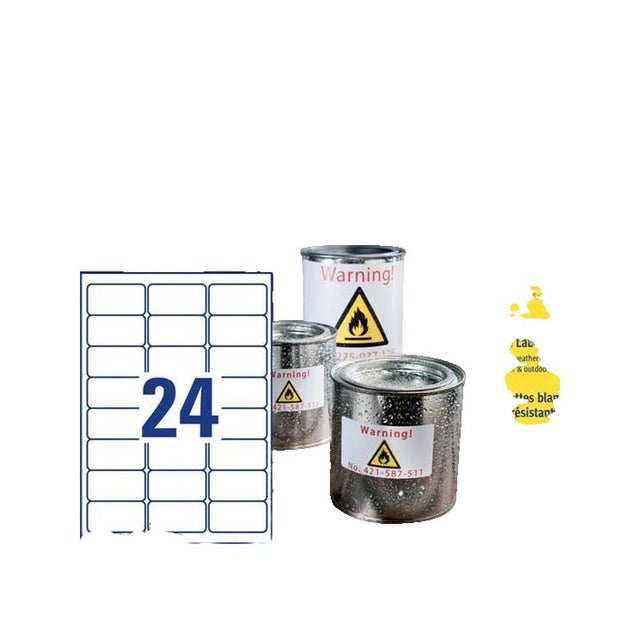AVERY ETICH. POLIESTERE BIANCO 63.5X33.9 J4773-10