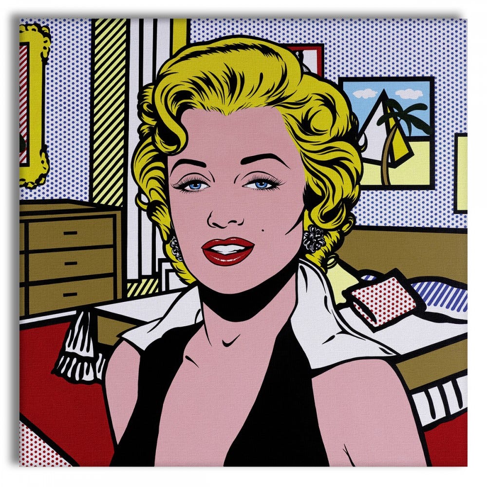 Quadro Marilyn Monroe 40 x 50 cm, dipinto a... - Depop Quadro Marilyn Monroe 40 x 50 cm, dipinto a... - Depop