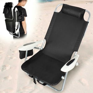 Spiaggina Pieghevole Sedia Spiaggia Alluminio con Borsa Termica e - Main Image