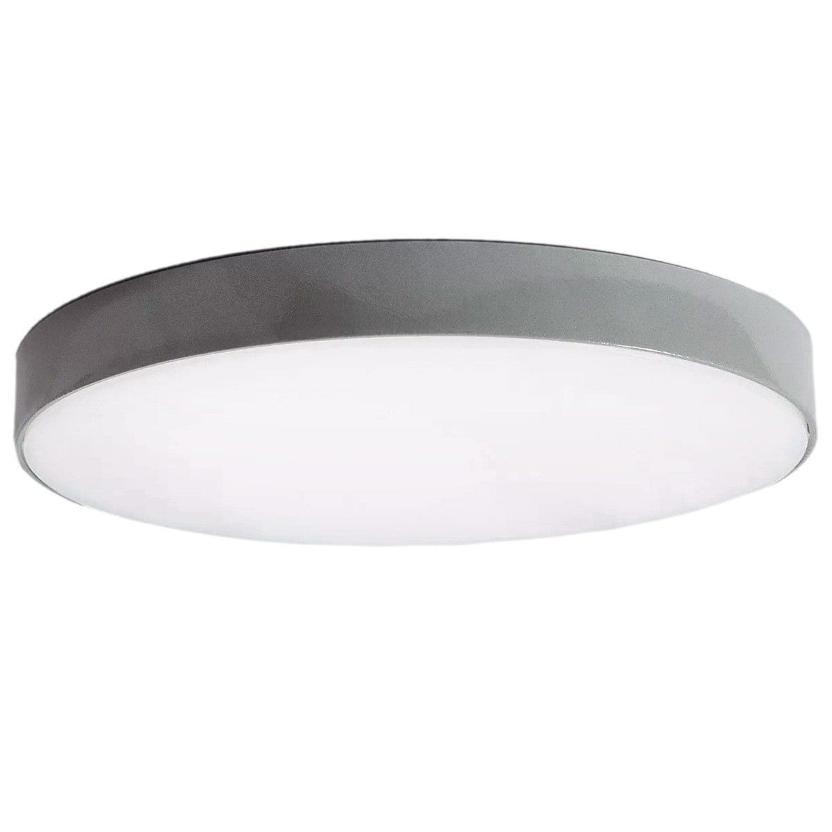 Plafon Simplicate okrągły szaro-biały LED 19W 1900lm wym: 2 x 18 cm IP44 metal Abruzzo