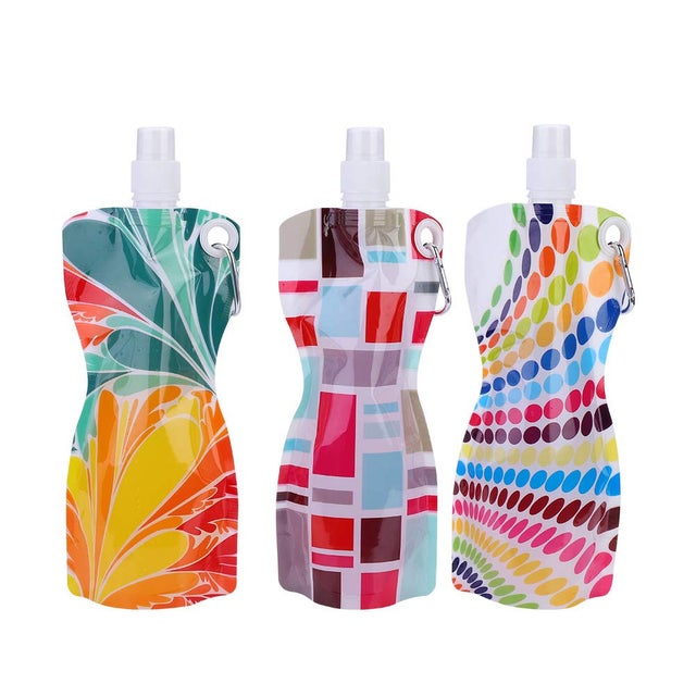 Semoo Borraccia Pieghevole Per Esterni – 500 Ml, Colore Blu, Leggera E Compatta - 2