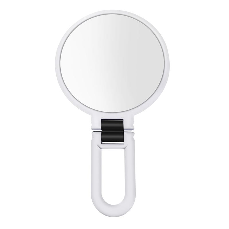 Miroir Cosmétique Grossissant 10x Et 15x - Miroir à Main Rotatif 360° Avec Poignée Portable
