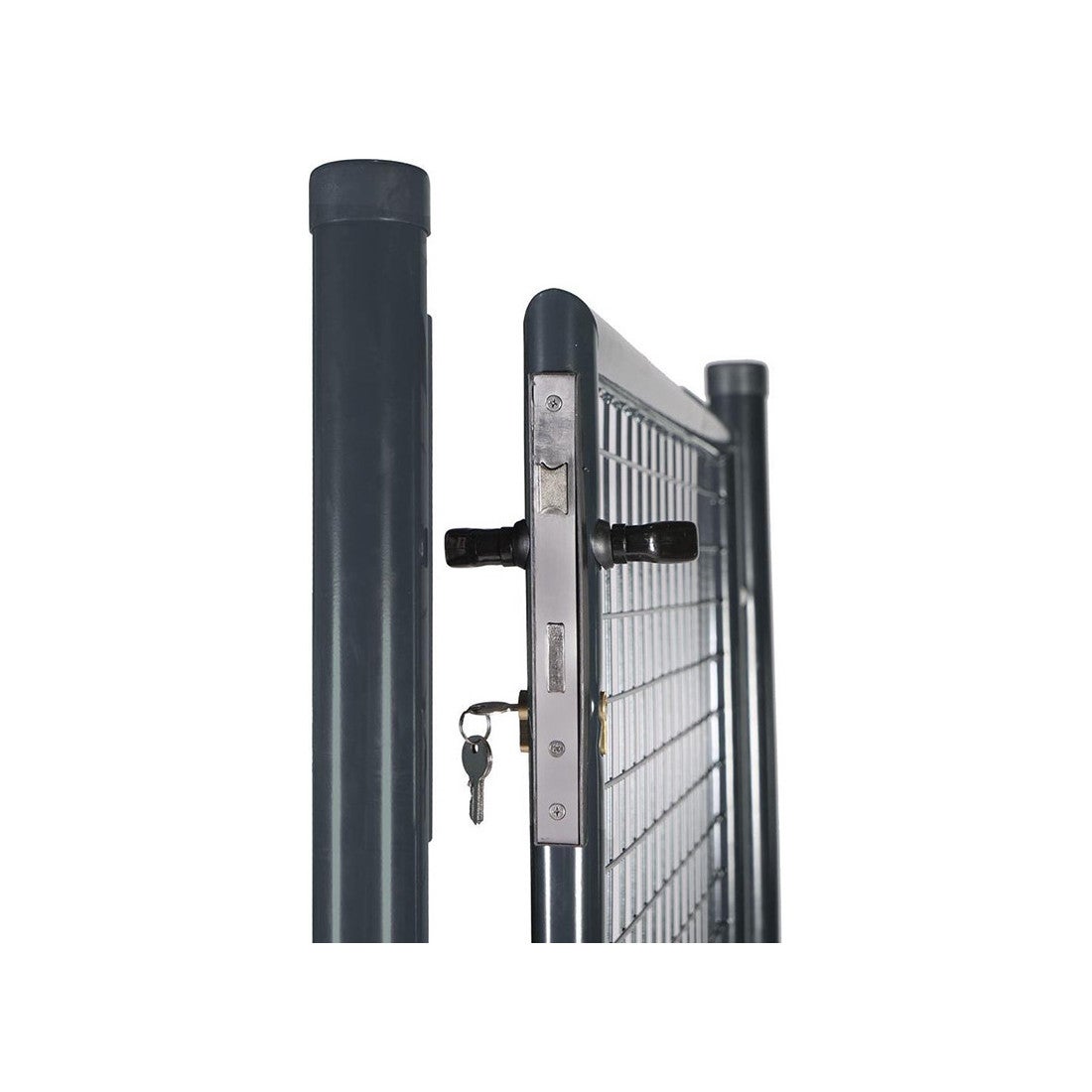 Portillon grillagé en acier galvanisé maille 50 x 50 passage L 1m x H1m20 Gris anthracite - 8