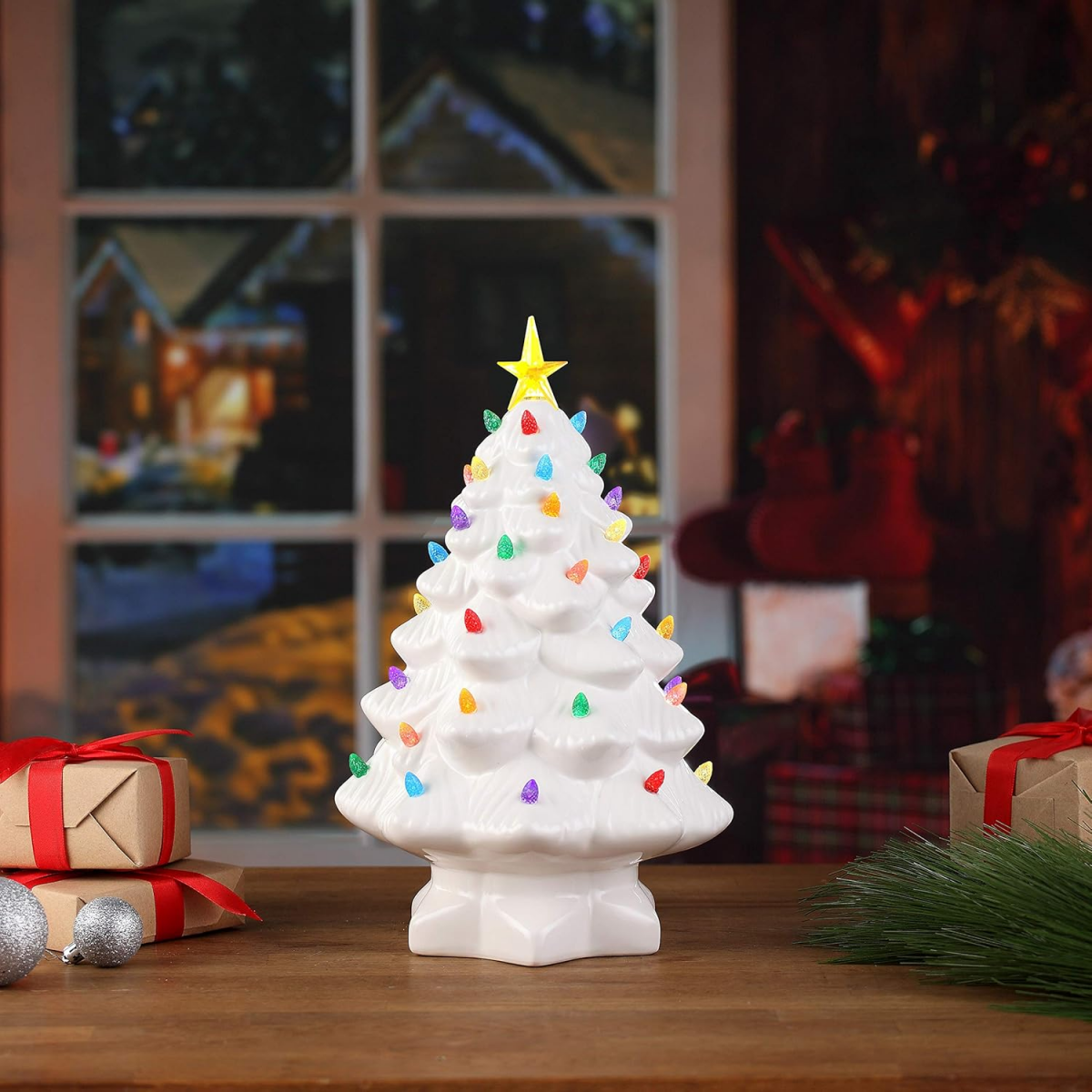 Sapin de Noël LED au design moderne 30 x 12 x 12 cm - Décoration intérieure/extérieure, cadeau de Noël - 3