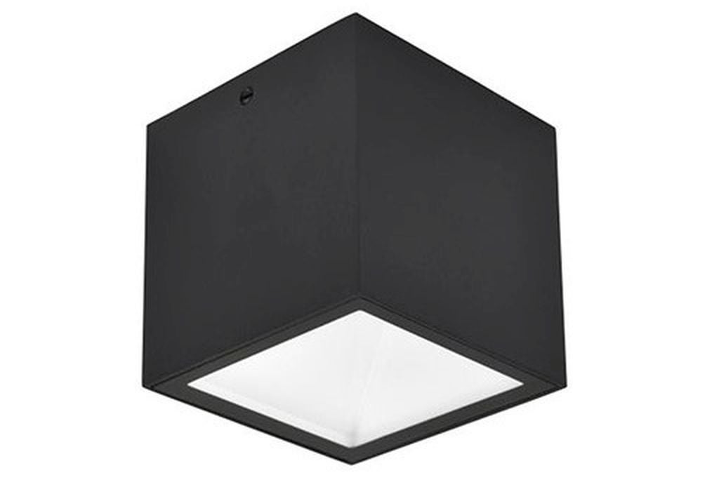 Lampa sufitowa zewnętrzna GEMINI LED 7W Ciepła biel 750lm czarny mat wym:8,5x8,5x8,5cm IP65 Lutec