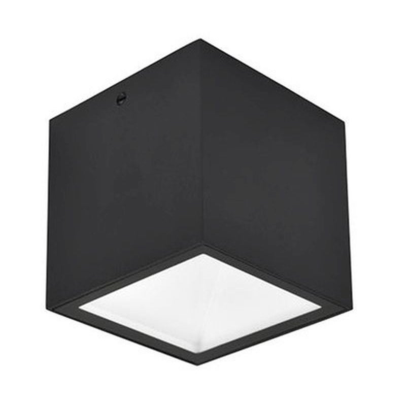 Lampa sufitowa zewnętrzna GEMINI LED 7W Ciepła biel 750lm czarny mat wym:8,5x8,5x8,5cm IP65 Lutec
