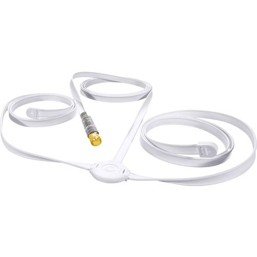Antenne satellite GENERIQUE Kit parabole sat 80cm + antenne tnt + antenne omni dab fm + coupleur 4 entrées fm dab-vhf uhf sat + lnb single 0,1db + câble coax 20m + 10 fiches f