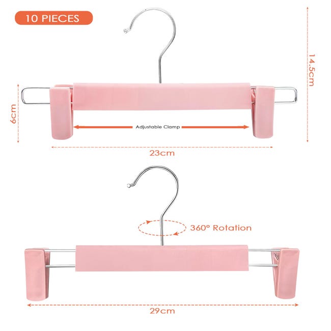 Appendiabiti per pantaloni, 30 grucce per pinze in metallo, grucce con clip antiscivolo, risparmio di spazio, grucce porta gonna gancio girevole a 360°, grucce per pantaloni gonne vestiti (30 Appendiabiti per pantaloni, 30 grucce per pinze in metallo, grucce con clip antiscivolo, risparmio di spazio, grucce porta gonna gancio girevole a 360°, grucce per pantaloni gonne vestiti (30