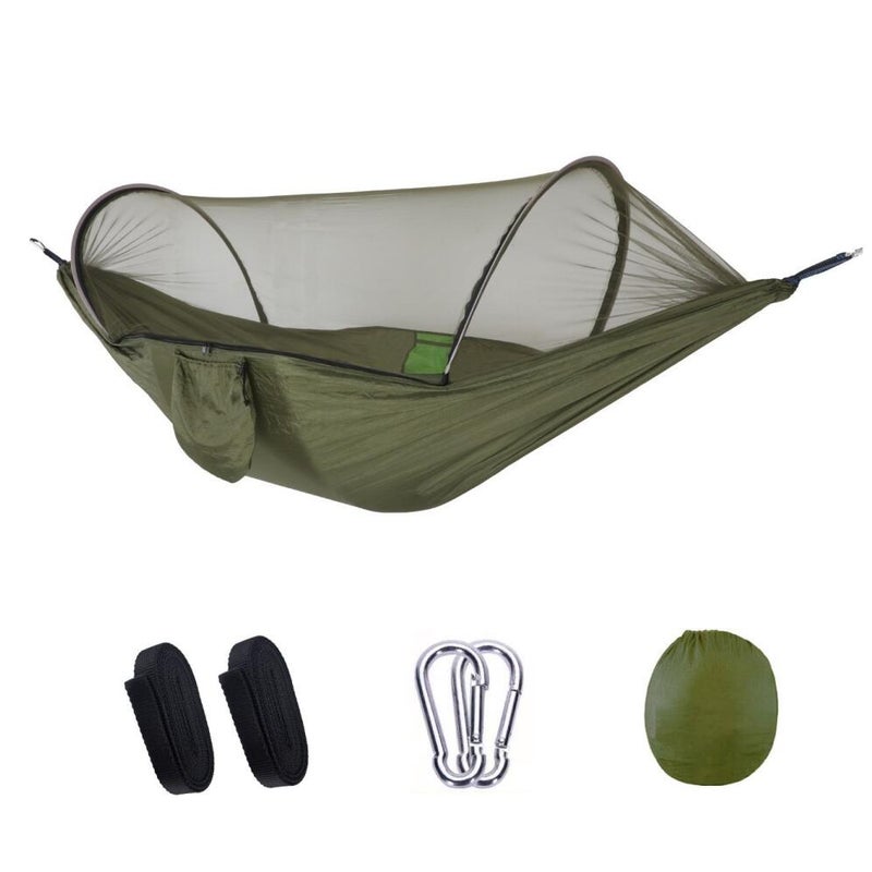 Ultralekka moskitiera do hamaka o udźwigu 300 kg | Hamak wiszący ze stojakiem, oddychający | Nylonowy spadochron, szybkoschnący, do użytku na zew