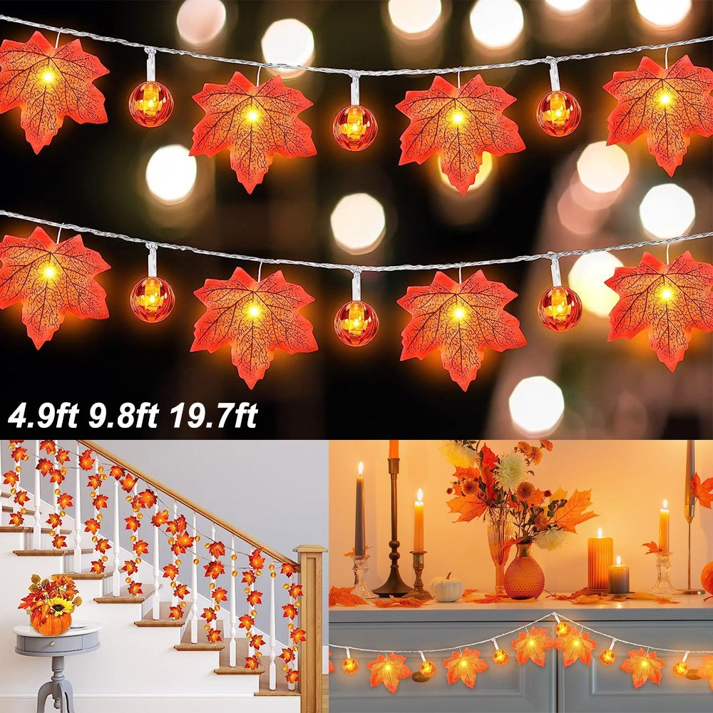 guirlande lumineuse mini citrouilles - Décoration Halloween/Décoration