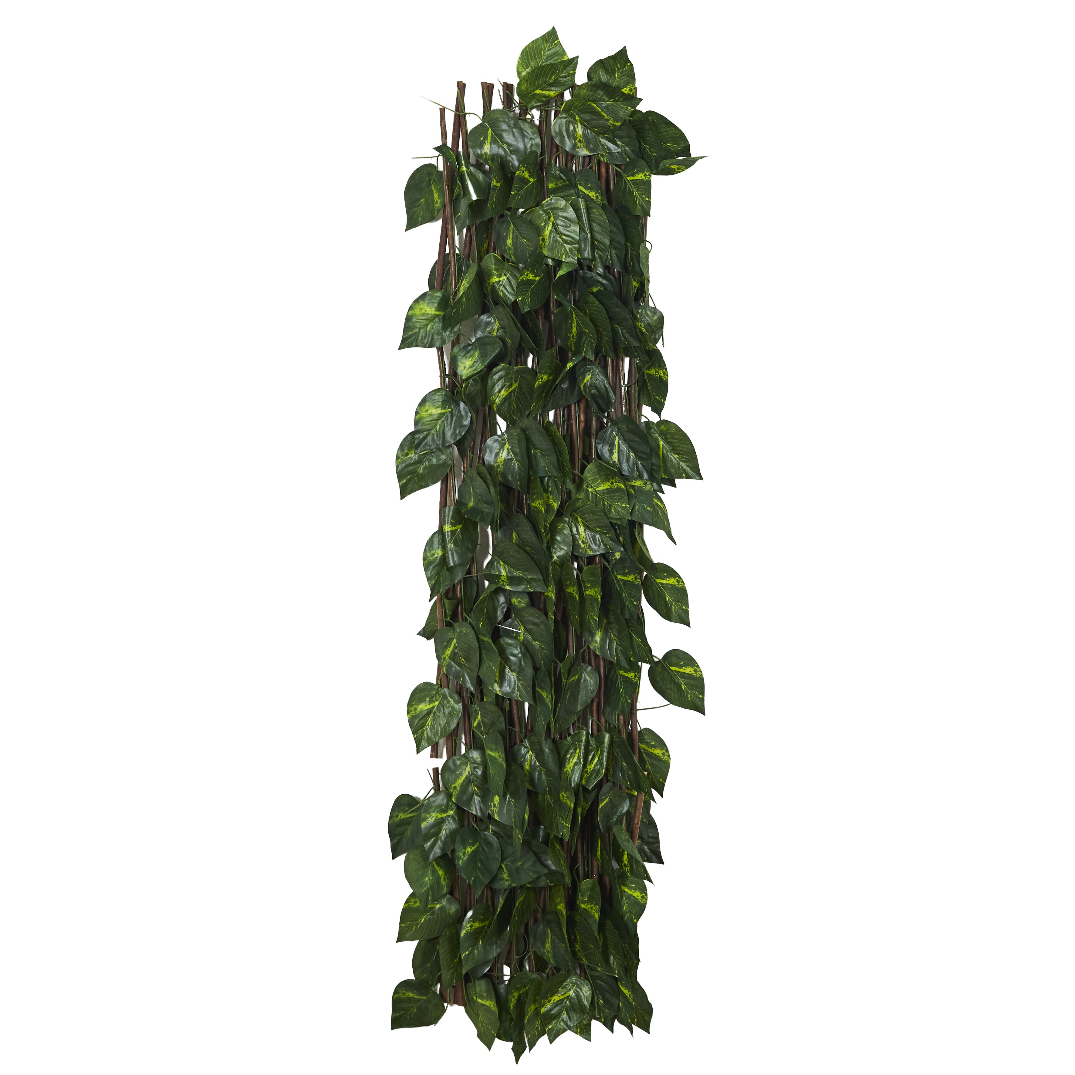 Treillis Feuillage Artificiel - Home Deco Factory - Base En Osier - Vert - 2