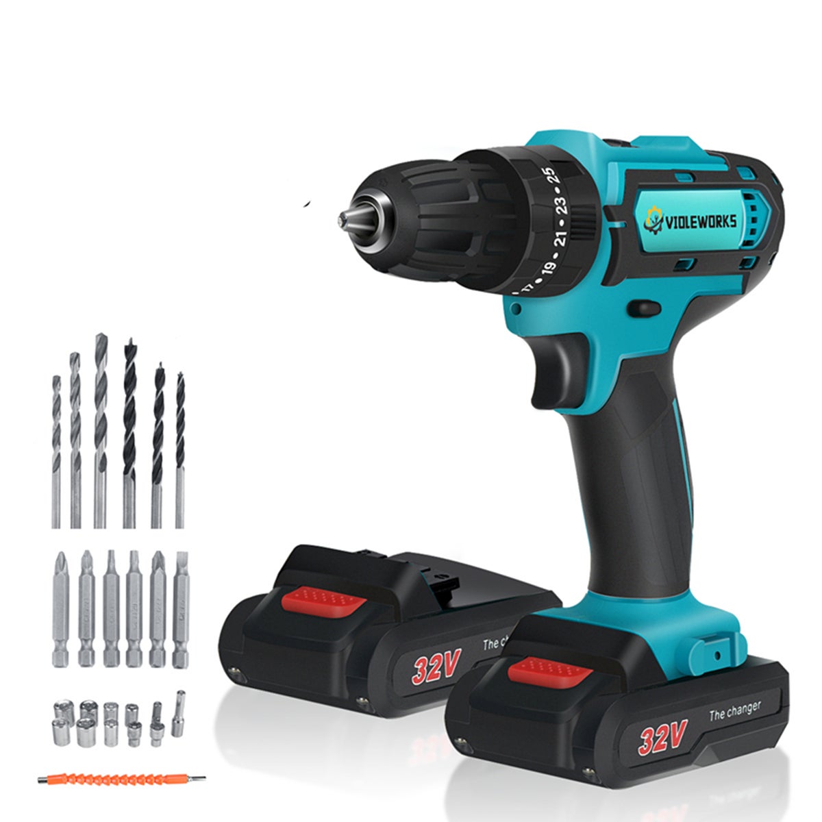 Perceuse-visseuse Sans Fil 3-en-1 YOFIDRA – 2 Batteries Li-ion, 18V Et Impact, En Noir