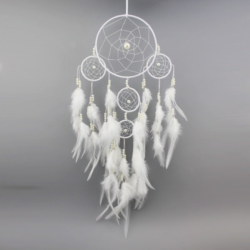 Attrape-rêves avec plumes Blanc 60 x 15 cm | Leroy Merlin