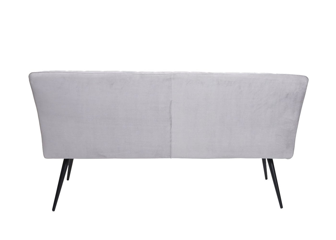 Set panca con 2x sedie sala da pranzo soggiorno HWC-K16 metallo verniciato velluto grigio chiaro - 4