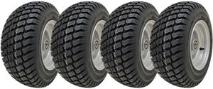 Parnells - 2 Jeux De Pneus Tubeless Grass, 16x6.50-8 - 4 Plis Wanda P332, E- Marked, 412 Mm De Diamètre, 167 Mm De Largeur, 280 Kg - Pour Turf Ride On Lawnmower, Off-Road
