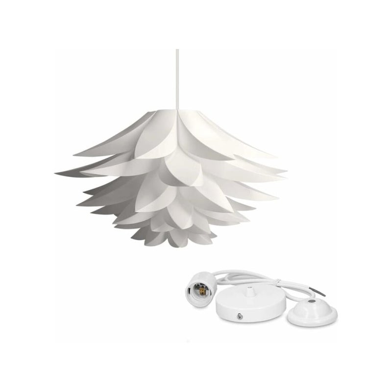 500 mm * 300 mm sześciowarstwowy klosz lampy lotos E27 plastikowa lampa przednia żyrandol klosz lotos DIY biała lampa sufitowa,