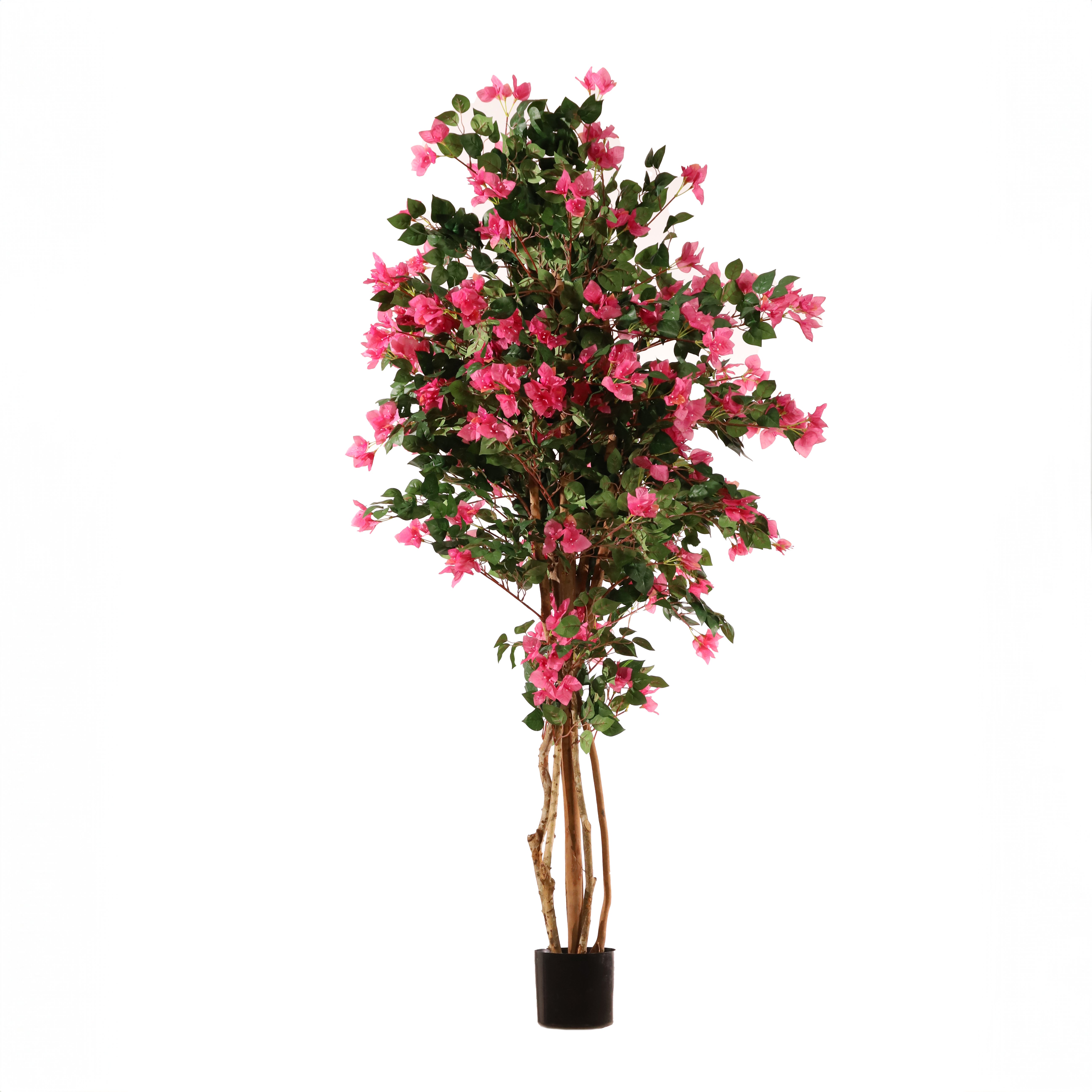 Albero artificiale bougainvillea, albero fiorito di seta in finto, pianta di pavimento finto alto, piante artificiali per decorazioni per soggiorno da letto da letto all'aperto(3.5x3m/11.5x9.8ft