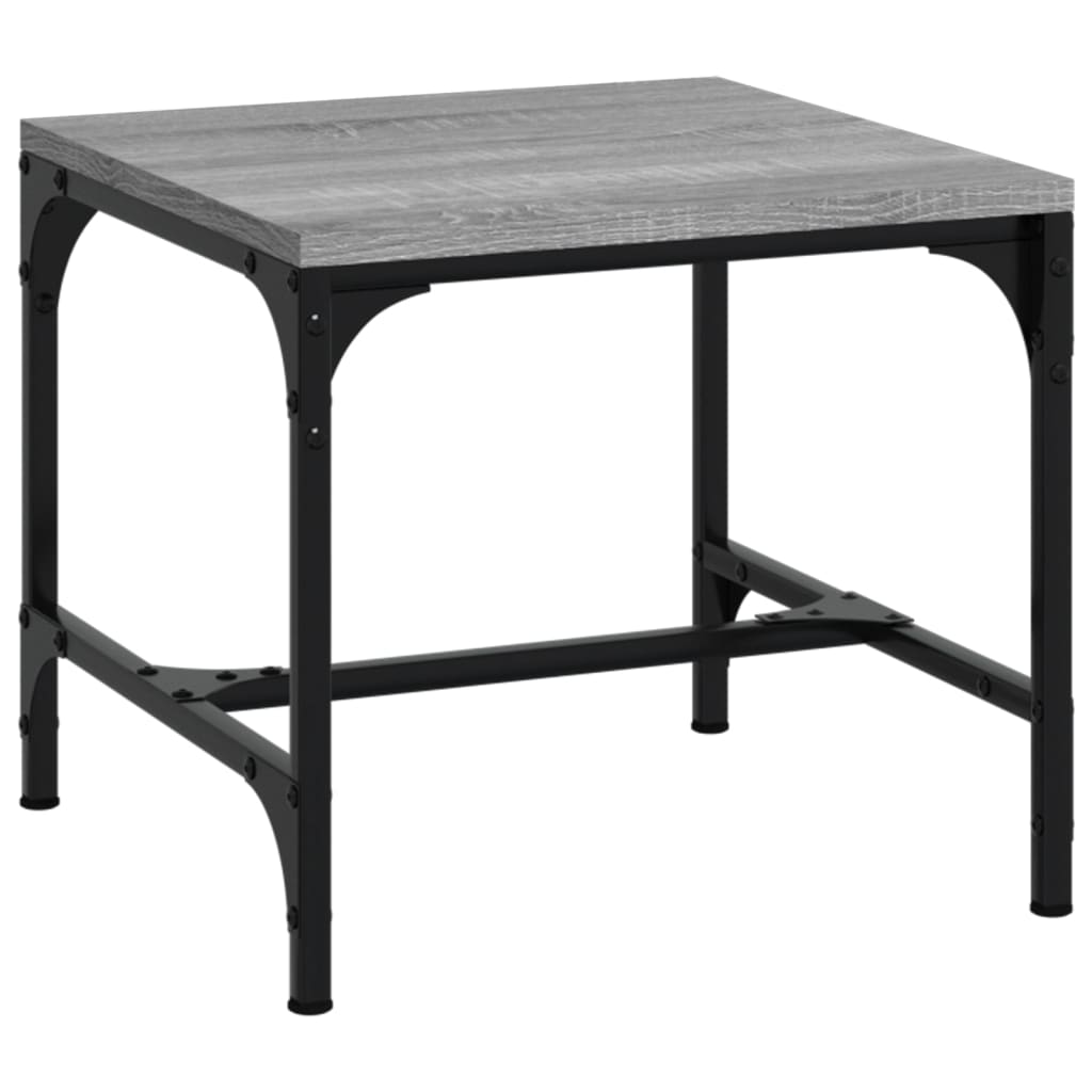 Table D'appoint Pliante Ferreteria Lepanto – 48x38x66 Cm, Bois Et Aluminium, Grise