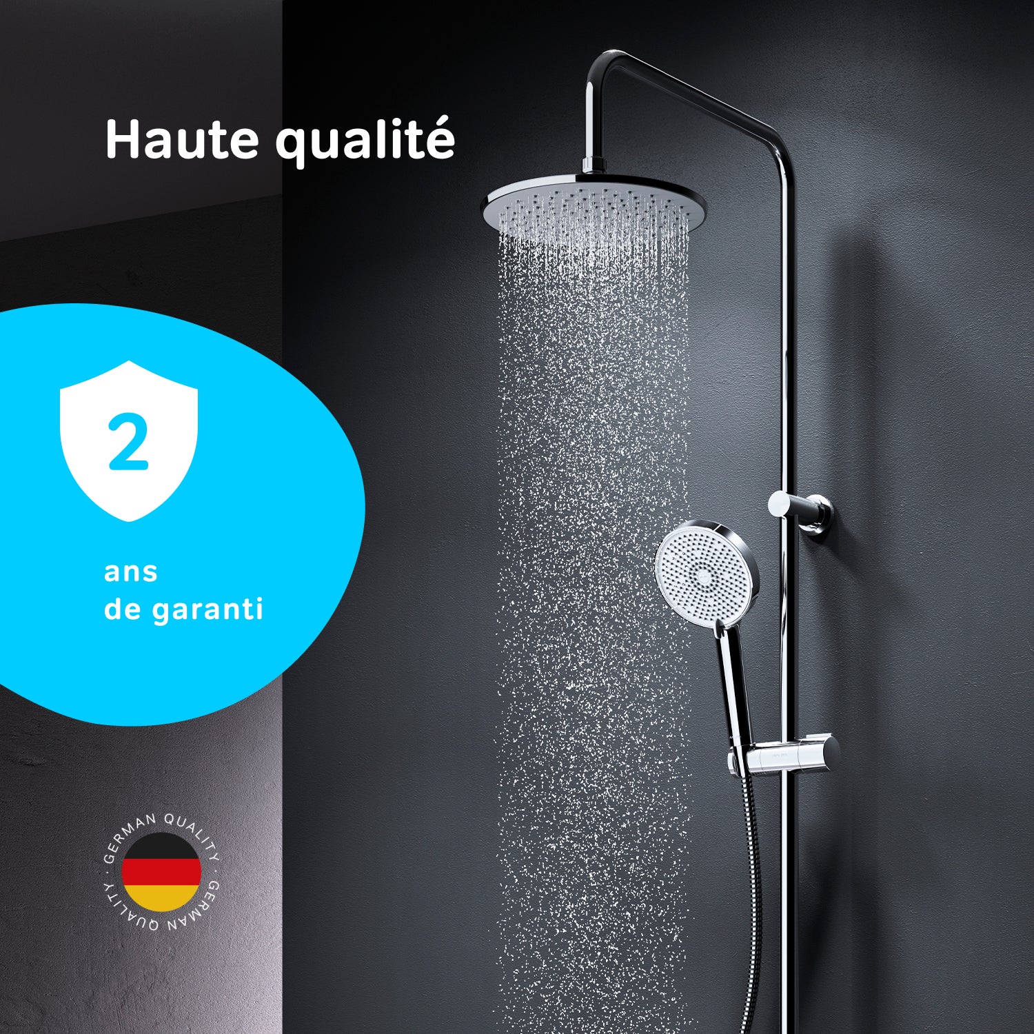 Colonne de douche et bain baignoire sans robinetterie Chrome Play F078Y000 AM.PM - 3