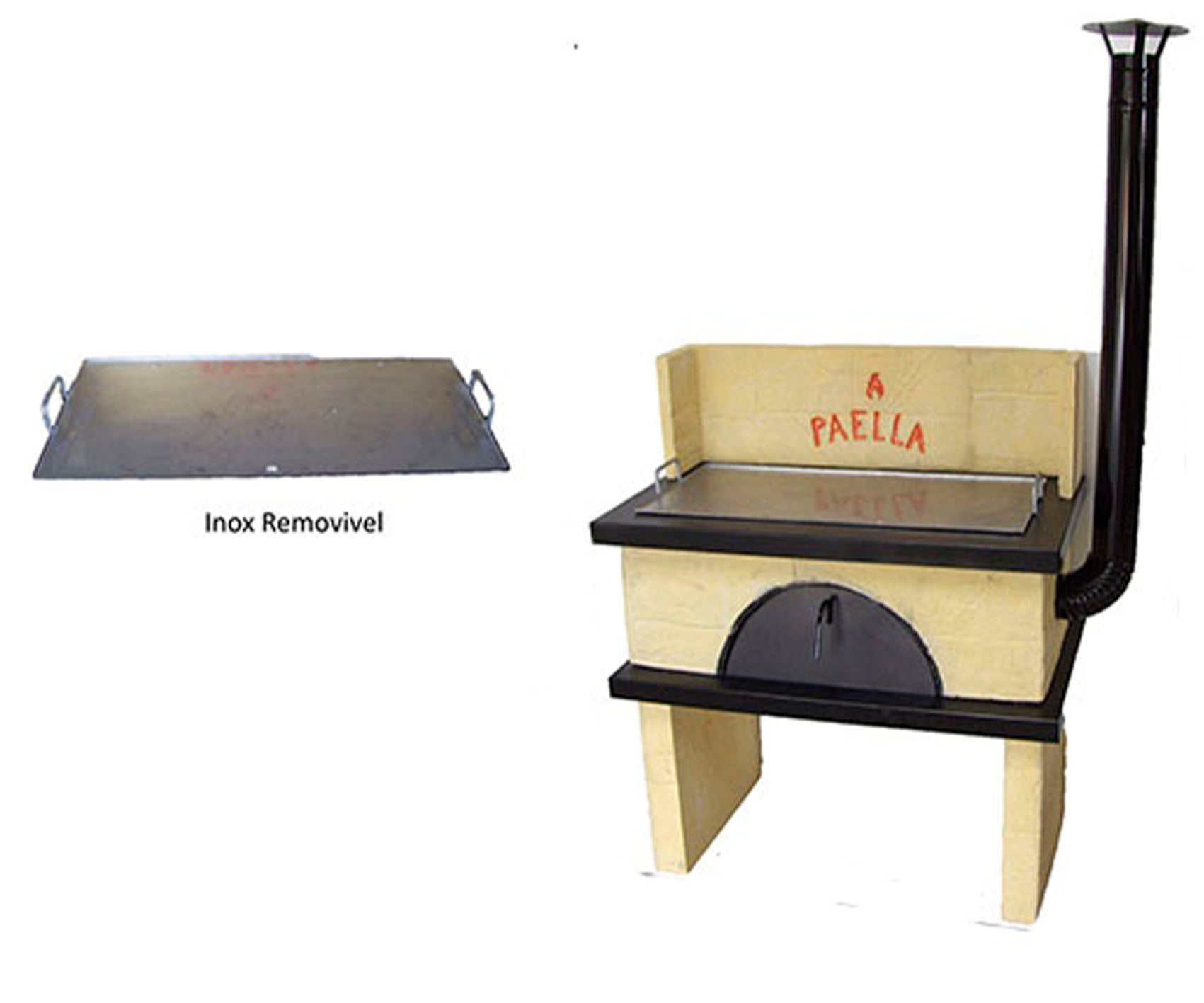 Poêle Paella RF 455 Mesure H 195 x L 100cm kg 300 | Leroy Merlin