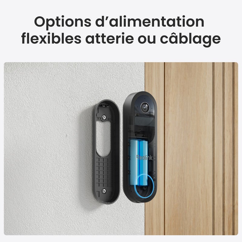 Sonnette Vidéo Batterie caméra 2K 4MP avec Chime, Détection Intelligente, 2,4/5GHz WiFi, Vision Nocturne, Reolink - 4