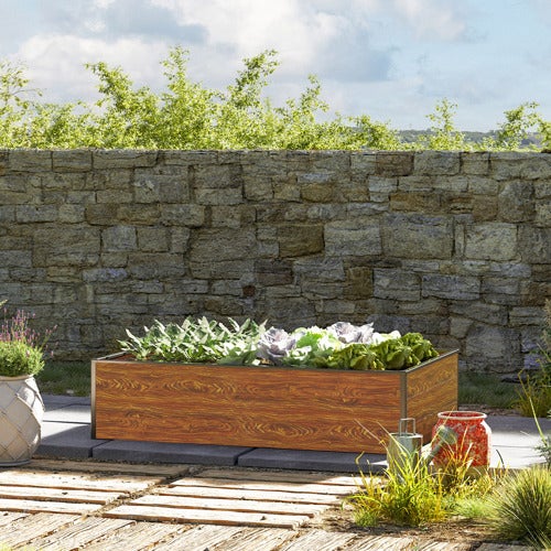 99 x 195 x 39 cm Grządka podwyższona, optyka drewna