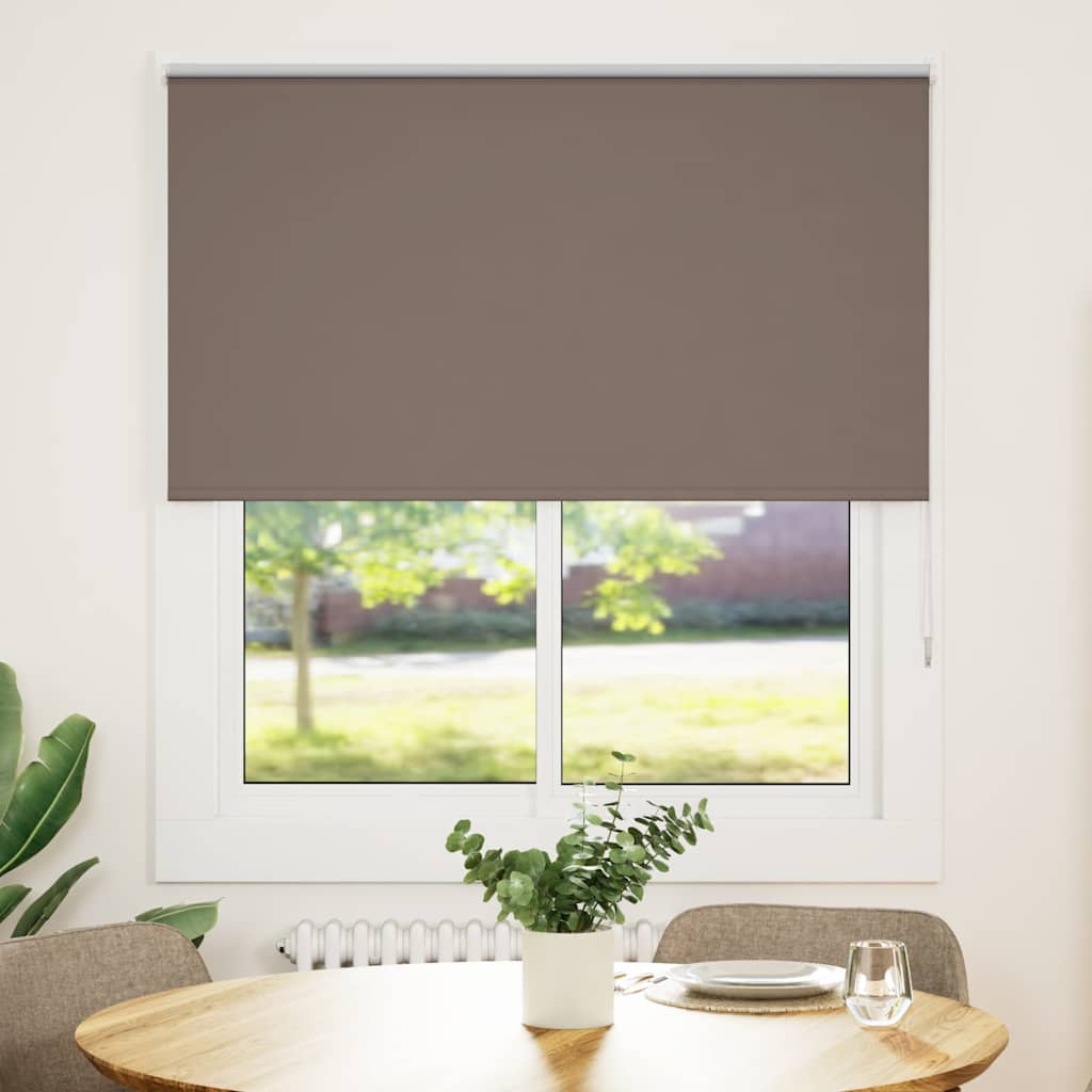 Roleta zaciemniająca kawowa 135x130 cm Szerokość tkaniny vidaXL