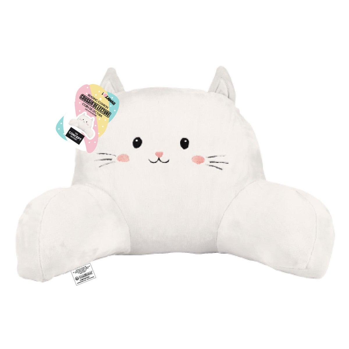 Coussin - The Concept Factory - Kawaii - Lecture - Crème - H42 X L70 X P35 Cm - 4