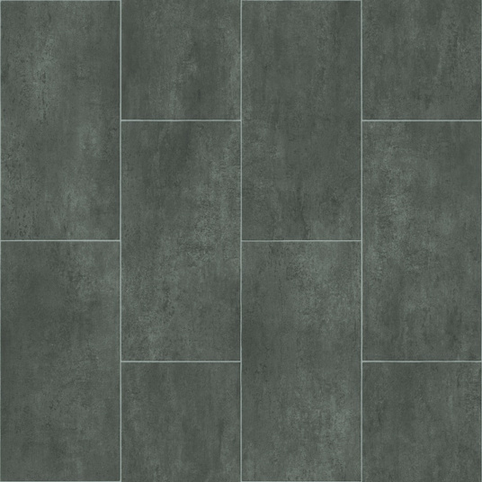 Sol pvc best - motif carrelage gris foncé marbré - rouleau de 3m x 4m