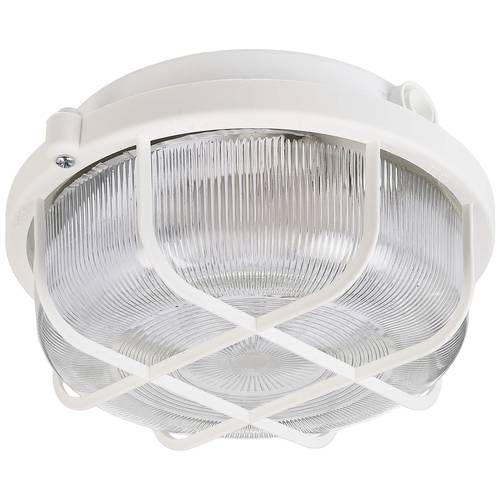 SYRMA ROUND lampa sufitowa okrągła kratka LED żółw 10W E27 lampa sufitowa piwnica balkon taras 230V KOLOR BIAŁY