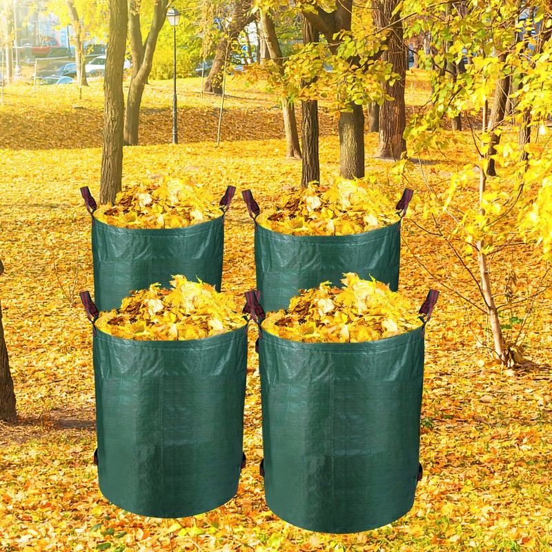 Stareal Confezione da 2 Sacchi da Giardino di Grande Volume, Sacchi da Giardinaggio Riutilizzabili da 120L per Impieghi Pesanti, Sacco per Rifiuti di Foglie da Giardino