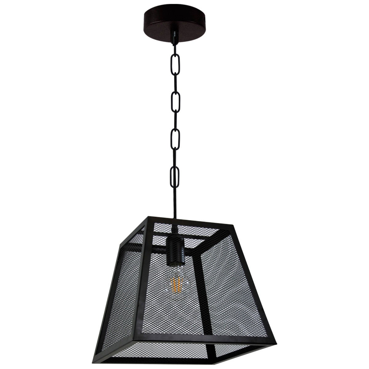 Lampa wisząca Madera czarna 1xE27x20W wym: 140 x 29 x 29 cm metal Polux