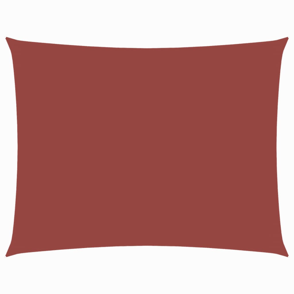 Żagiel przeciwsłoneczny prostokątny z tkaniny Oxford, 3 x 4,5 m, kolor terakota