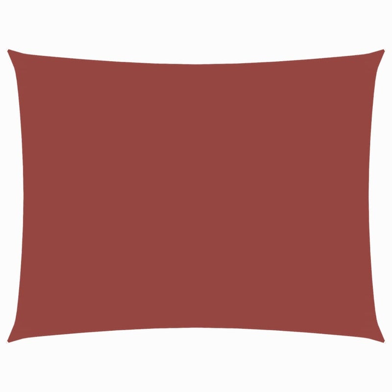 Żagiel przeciwsłoneczny prostokątny z tkaniny Oxford, 3 x 4,5 m, kolor terakota