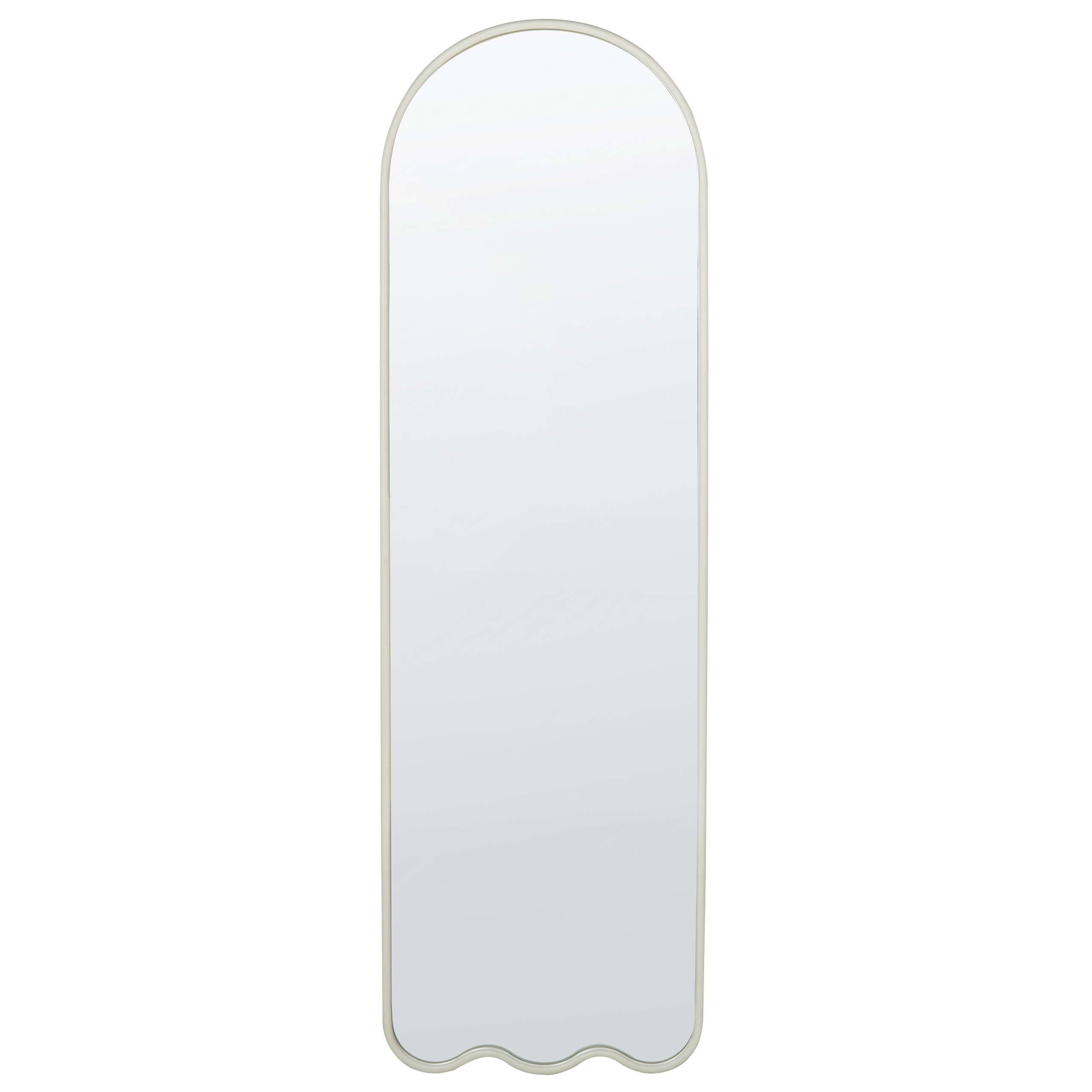Oglindă de perete BUSSY 45 cm 145 cm Metal Alb-murdar