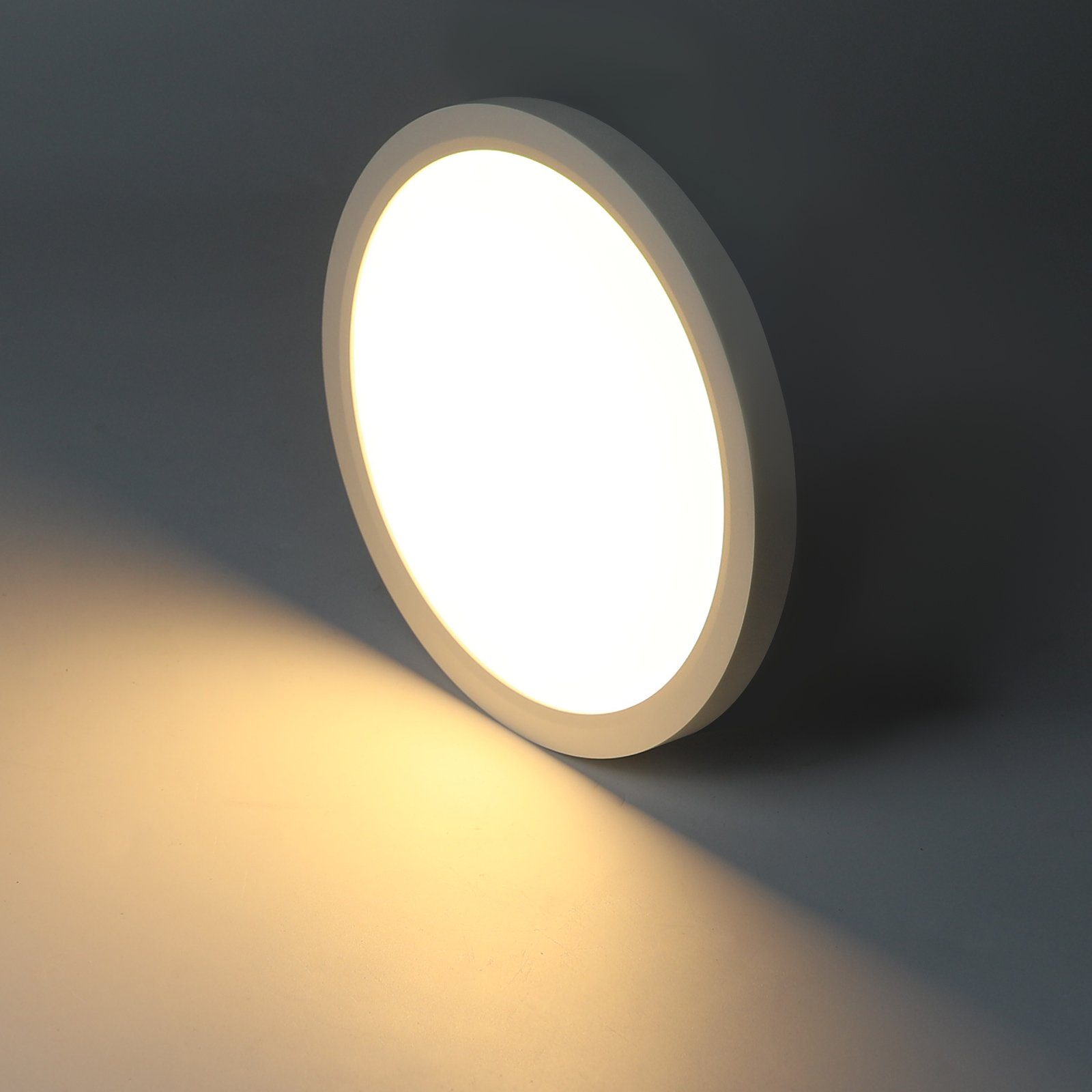 NETTLIFE Lámpara de Techo LED 24W 4000K 30cm Dormitorio Diámetro Plano Lámpara Redonda Blanca para Cocina Baño Pasillo - 6