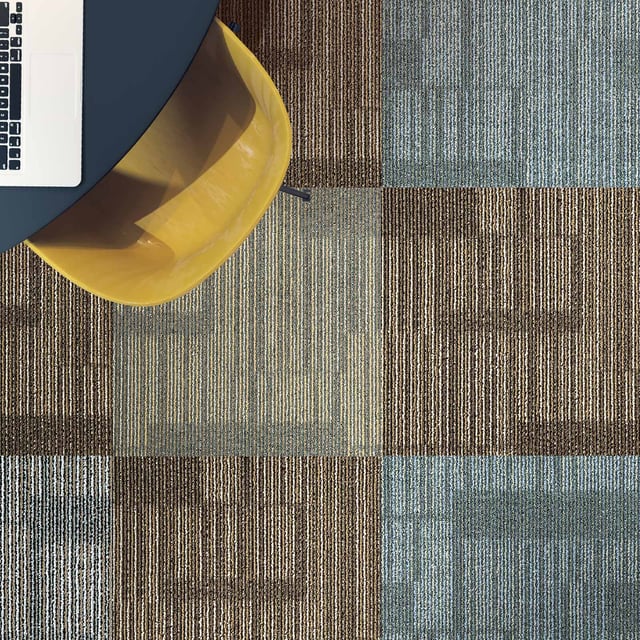 Dalles de moquette avec motifs, Autoposantes, Linz, Beige-gris, 50 x 50 cm