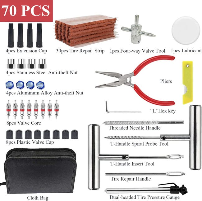Kit di riparazione pneumatici auto Kit di riparazione Kit di riparazione pneumatici auto Kit di riparazione