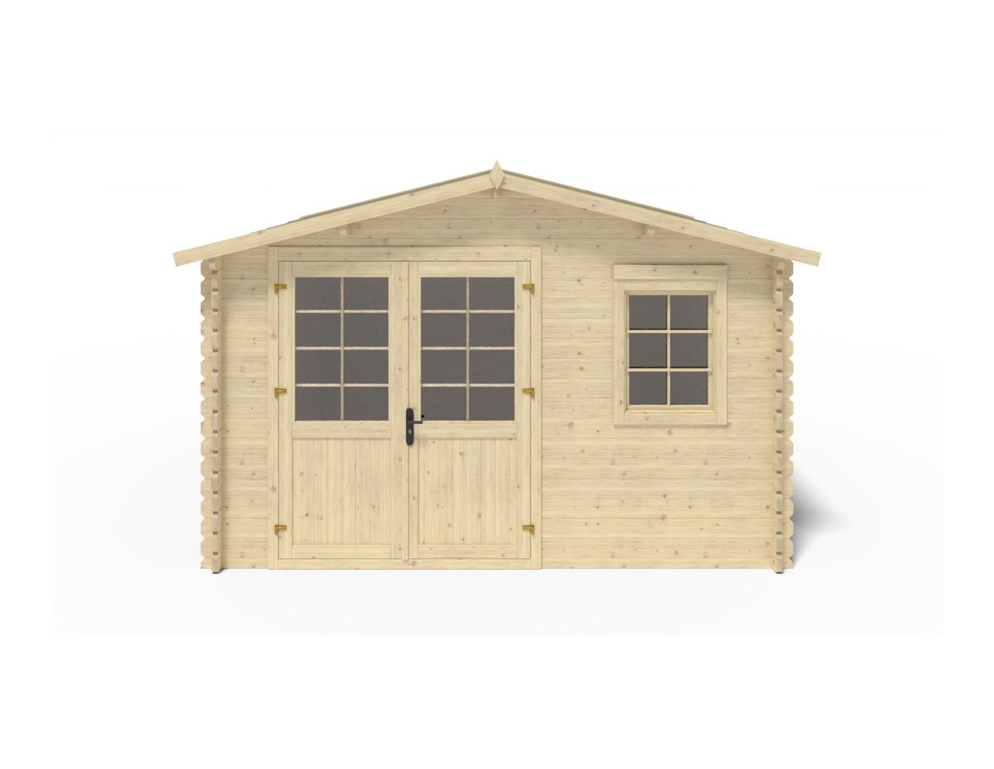 Abri de jardin en bois - 16m2 - 4x4m - Ep. 40mm - Couleur: naturel - DOM611 - ALTANKA - 5