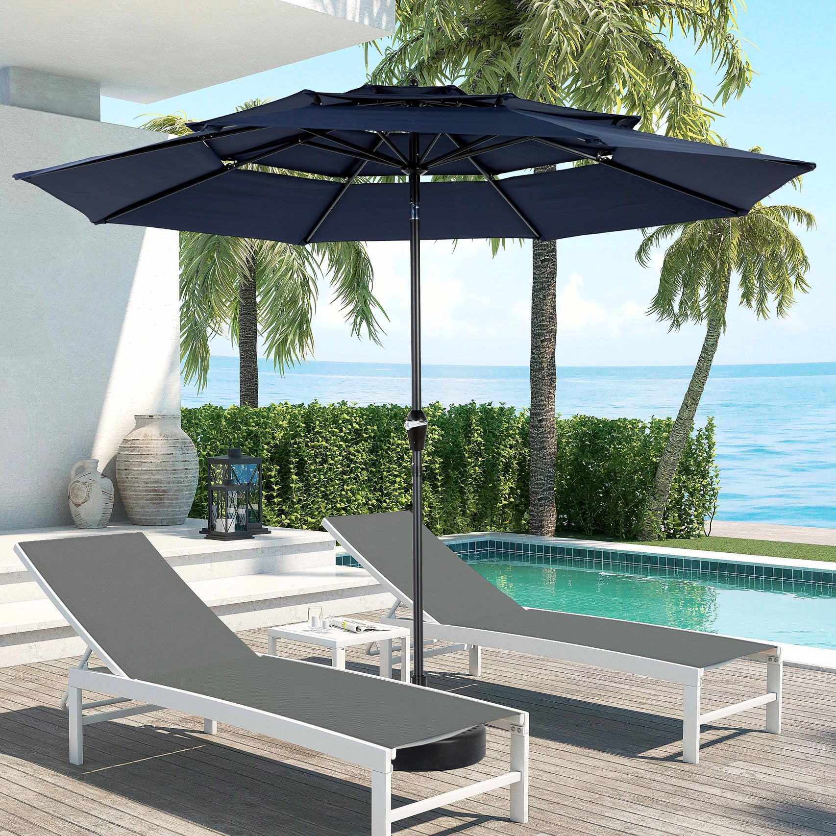 Banc De Terrasse De Balcon, Support Extérieur Robuste, Portable, Base