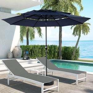 Manivelle De Rechange Pour Parasol De Jardin/Terrasse Avec Mécanisme D'Inclinaison - Blanc - Polypropylène