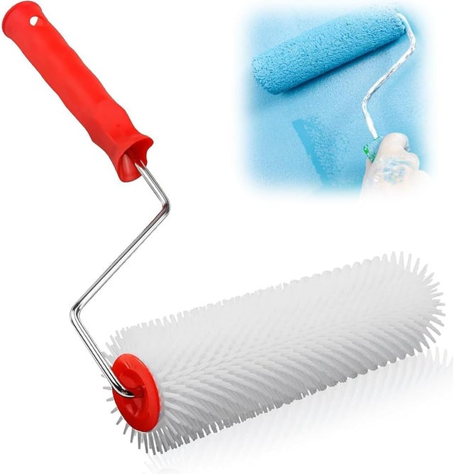 Rouleau Debulleur 23cm - Dents de 14 mm(Poils rigides) - Rouleau Anti Mousse, Rouleau Débulleur Ragreage pour Auto-nivelant Anti-Bulles, Rouleau