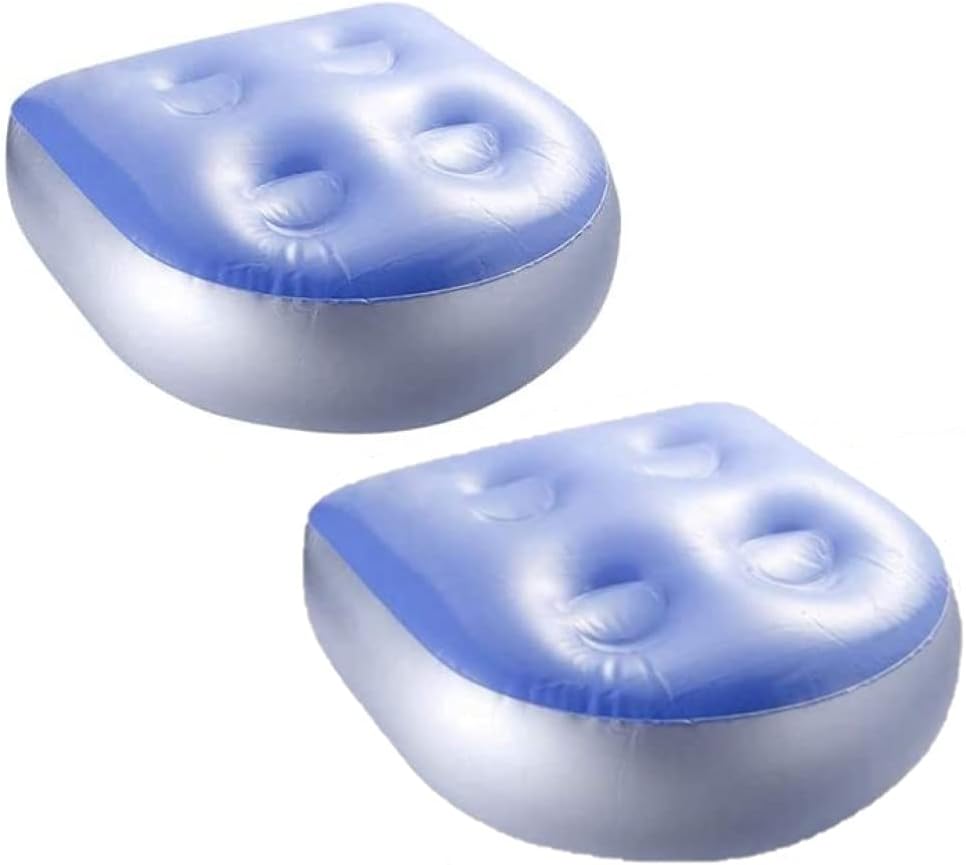 2 szt. Nadmuchiwana podkładka podwyższająca siedzenie, poduszka pod plecy do spa z 4 przyssawkami do wszystkich jacuzzi i spa (47 x 37 cm)