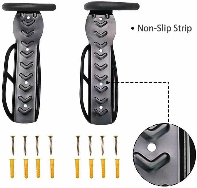 2 Crochets Muraux Pour Vélo - Support Garage Solide - Range Vélo Intérieur - Max 30 Kg