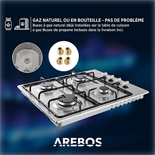 Briquet à Gaz En Acier Inox Pour Cuisinière - Lot De 2, Argent, Nettoyage Facile