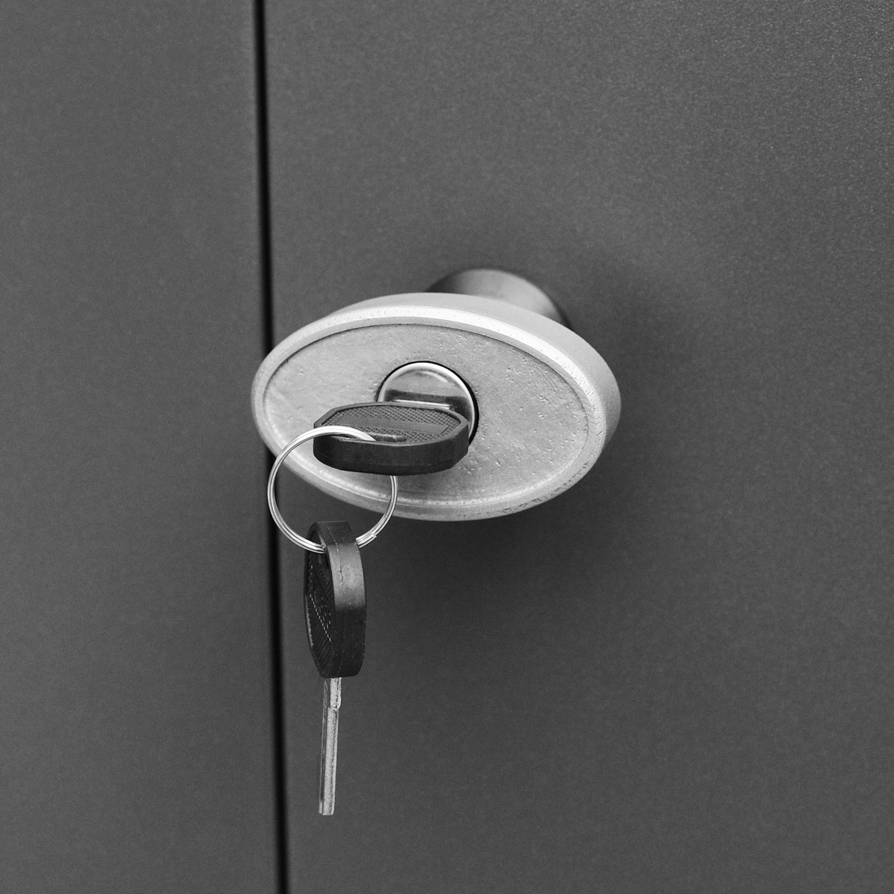 GFP Primeyard Armadio da esterno in metallo 84x84x131 cm Casetta da giardino antracite pavimento incluso - 7